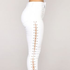 Fashion Nova white denim